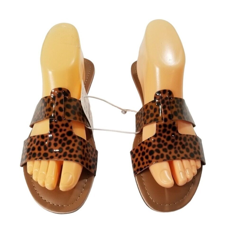 J CREW Women's Tortoise beachside slide sandals size 7 M